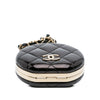Chanel Quilted Patent Round Mirror Chain Necklace Secondhand