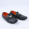 HERMES Irving Leather Driving Moccasins in Black Collier de Chien for Men, Size 42 EU Secondhand