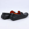 HERMES Irving Leather Driving Moccasins in Black Collier de Chien for Men, Size 42 EU Secondhand