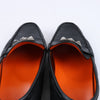 HERMES Irving Leather Driving Moccasins in Black Collier de Chien for Men, Size 42 EU Secondhand