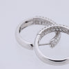 Non Signe / Unsigned Diamond Earrings K18WG 4.4g 1.0 ct Secondhand