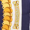 Hermès Carré 90 "KOSMIMA " 100% Silk Scarf in Navy x Beige Secondhand
