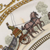 Hermès Carré 90 "LA PROMENADE DE LONGCHAMPS" 100% Silk Scarf in Ecru Secondhand