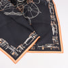 Hermès Carré 90 "COMPLICATION EQUESTRE" 100% Silk Scarf in Black Secondhand