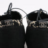 CHANEL Coco Tweed Felt Mark Leather x Fabric Boots G31378 in Black x Beige, Size 37 EU Secondhand