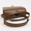 Secondhand Celine Classic Box Small Leather Shoulder Bag in Brown