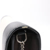 Celine Frame Evening Leather Chain Shoulder Bag in Black × White Secondhand