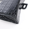 Balenciaga Hourglass Mock Croc Shoulder bag in Black Secondhand