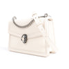 BVLGARI Serpenti Leather Chain Shoulder Bag in White Secondhand