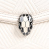 BVLGARI Serpenti Leather Chain Shoulder Bag in White Secondhand