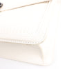 BVLGARI Serpenti Leather Chain Shoulder Bag in White Secondhand
