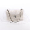 BVLGARI Serpenti Leather Chain Shoulder Bag in White Secondhand
