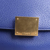 CELINE Trapeze Leather x Suede 2Way Handbag in Blue Secondhand