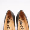 Lanvin Paris Platform Leather Jewel Embellished Heels in  Gray Size 37.5 Secondhand