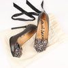 Lanvin Paris Platform Leather Jewel Embellished Heels in  Gray Size 37.5 Secondhand