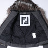 Fendi Wool-Blend Puffer Jacket with Fur Trim, Size 40 Secondhand