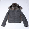 Fendi Wool-Blend Puffer Jacket with Fur Trim, Size 40 Secondhand