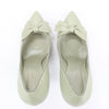 Bottega Veneta Leather Pumps Light Green Ribbon in Size 41 EU Secondhand