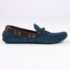 Louis Vuitton 14 years Suede Driving Loafers in Navy x Brown, Size 43 EU, ND0114 Secondhand