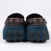 Louis Vuitton 14 years Suede Driving Loafers in Navy x Brown, Size 43 EU, ND0114 Secondhand