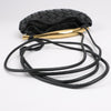 Bottega Veneta Intrecciato Sardines Leather Shoulder Bag in Black Secondhand
