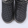Philipp Plein Leather Ankle Boots Silver Metal Accessories with Skull Chains, Size 37 EU Secondhand