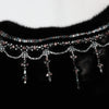 Valentino Black Mink Fur Capelet with Crystal Embellishments - Elegant Evening Wear Secondhand