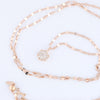 Non Signe / Unsigned Rose Gold (18k) chain and pendant set with 11 natural diamonds Secondhand