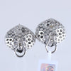 Non Signe / Unsigned Black diamond Earrings K18WG 10.6g, 2.45 ct Secondhand