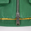Secondhand DSQUARED2 Green Leather Cape Jacket, Style S75AM0561, Size 38