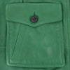 Secondhand DSQUARED2 Green Leather Cape Jacket, Style S75AM0561, Size 38