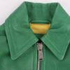 Secondhand DSQUARED2 Green Leather Cape Jacket, Style S75AM0561, Size 38
