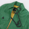 Secondhand DSQUARED2 Green Leather Cape Jacket, Style S75AM0561, Size 38