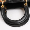Dior Lady Dior Large Cannage Leather 2Way Handbag in Black Secondhand