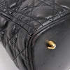 Dior Lady Dior Large Cannage Leather 2Way Handbag in Black Secondhand