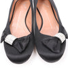 Giuseppe Zanotti Black Ballet Flats with Bow in Size 37 EU Secondhand