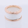 Secondhand Bvlgari B.Zero1 Ring in 750 Pink Gold and White Ceramic (9.4g, Size 49)