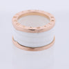 Bvlgari B.Zero1 Ring in 750 Pink Gold and White Ceramic (9.4g, Size 49) Secondhand