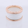 Secondhand Bvlgari B.Zero1 Ring in 750 Pink Gold and White Ceramic (9.4g, Size 49)