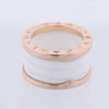 Secondhand Bvlgari B.Zero1 Ring in 750 Pink Gold and White Ceramic (9.4g, Size 49)