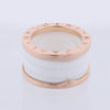 Bvlgari B.Zero1 Ring in 750 Pink Gold and White Ceramic (9.4g, Size 49) Secondhand