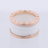 Secondhand Bvlgari B.Zero1 Ring in 750 Pink Gold and White Ceramic (9.4g, Size 49)
