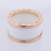 Secondhand Bvlgari B.Zero1 Ring in 750 Pink Gold and White Ceramic (9.4g, Size 49)