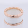 Bvlgari B.Zero1 Ring in 750 Pink Gold and White Ceramic (9.4g, Size 49) Secondhand
