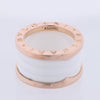 Secondhand Bvlgari B.Zero1 Ring in 750 Pink Gold and White Ceramic (9.4g, Size 49)
