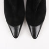 Salvatore Ferragamo Gancini Leather & Suede Ankle Boots in Black, Size 4.5 US Secondhand