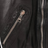 Dolce & Gabbana Black Leather and Leopard Biker Jacket, Size 38 Secondhand