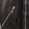 Secondhand Dolce & Gabbana Black Leather and Leopard Biker Jacket, Size 38