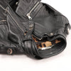 Secondhand Dolce & Gabbana Black Leather and Leopard Biker Jacket, Size 38