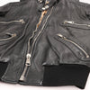 Dolce & Gabbana Black Leather and Leopard Biker Jacket, Size 38 Secondhand